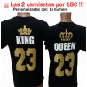 Camiseta KING  (para chico) Personalizar DORADO
