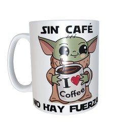 Taza Baby Yoda Sin Café no hay Fuerza Star Wars 7€