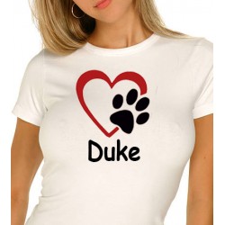 Camiseta personalizada con el nombre de tu perro 
