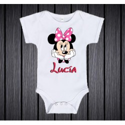 Body Bebé Minnie Mouse personalizado con el nombre