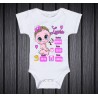 Body Bebé  personalizado Natalicio con el nombre y los datos de nacimiento niña