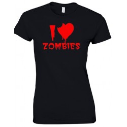 Camiseta para chica I Love Zombies