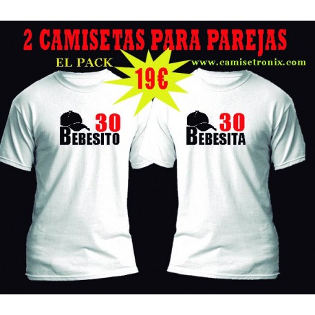 Camisetas personalizadas para parejas BEBESITO y BEBESITA