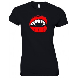 Camiseta para chica boca Vampiro